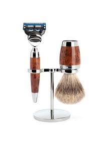 Mühle Glasshütte Mühle - Rasierset Thuja-Holz mit Gillette Fusion / Pinsel Feines Dachshaar