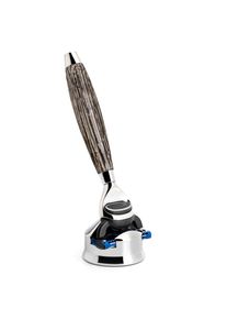 Mühle Glasshütte Mühle - 5-Klingen-Rasierer Griffmaterial Mooreiche & Sterlingsilber