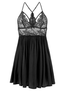 Lascana, Damer, Negligée, Sort, Størrelse 38