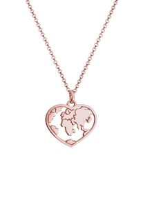 Elli Dames Ketting 'Weltkugel' rose-goud 60