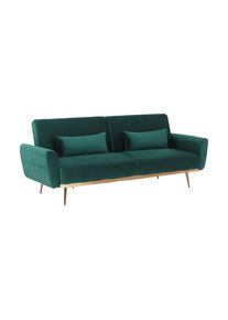Canapea extensibilă Fasta, 211x83x85 cm, textil, verde