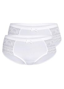 Sassa Mode sassa Dames Broekje 'FANCY LACE' wit S