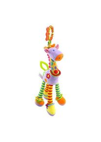 Soft Giraffe Animal Handbells Rattles Handle Toys Baby Toy - Violet