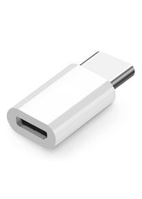 Micro USB to Type-C Converter Adapter for Charging&Sync Smartphone - White