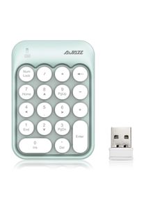 Ajazz AK18 2.4G Wireless Numeric Keypad 18-Key Retro Typewriter Round Keycap - Blue