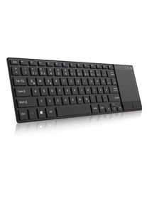 Rii K22 2.4G Wireless German Keyboard With Large Touchpad For Ipad/Android Tablets/Laptop/PC/Googel Smart TV - Black