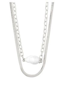 Pilgrim Necklace 'Gracefulness ' pearl white / silver