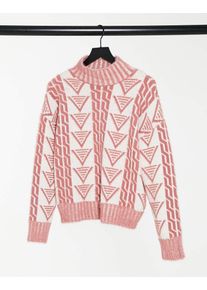 Fashion Union relaxed jumper in triangle knit-White