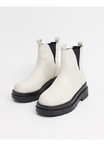 Raid Brazen chunky biker boots in bone-Neutral