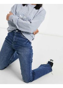 Urban Bliss straight flare jean in mid wash-Blue