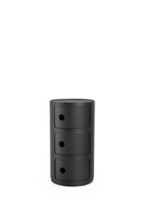 Componibili Recycled Mat Espace de Stockage Noir H58 Kartell