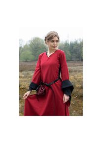 Late medieval dress or Bliaut Amal red/black