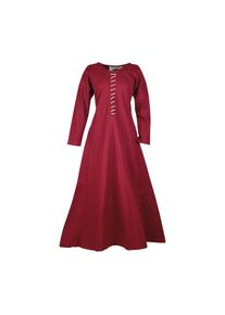 Cotehardie late medieval dress Ava long sleeve wine red