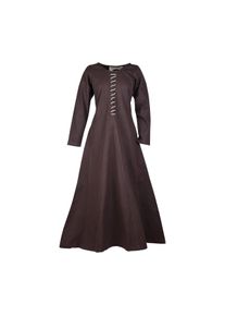 Cotehardie late medieval dress Ava long sleeve brown size L