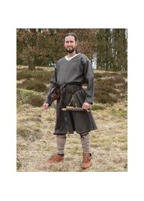 Medieval Kragelund Tunic Askur, long-sleeved, made of cotton, olive green