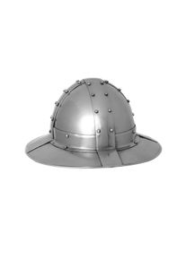 Banded kettle hat, 14 Ct., 1,6 mm steel with leather liner - battle ready