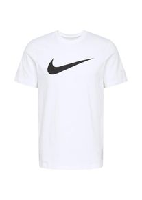 Nike Sportswear Heren Shirt 'Swoosh' zwart / offwhite XS
