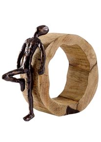 HEINE HOME , Deko-Objekt aus massivem Holz , beige , natur/braun