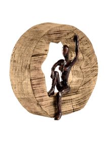 HEINE HOME , Deko-Objekt aus massivem Holz , beige , natur/braun