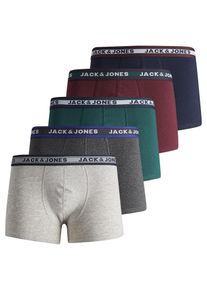 Jack & Jones JACK & JONES Heren Boxershorts 'JACOliver' navy / grijs / antraciet / donkergroen / wijnrood XXL