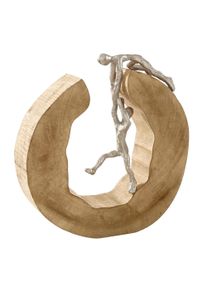 HEINE HOME , Deko-Objekt mit Aluminium-Figuren , beige , natur