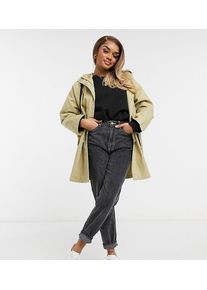 ASOS Petite ASOS DESIGN Petite lightweight parka in stone-Neutral