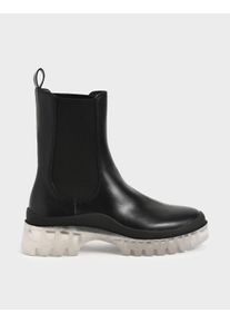 Clear Sole Chelsea Boots