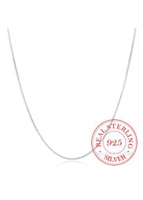16-30inch Thin Real 925 Sterling Silver 2mm side chain Necklace Women Girls Kids Children 40-75cm Jewelry kolye collares collier