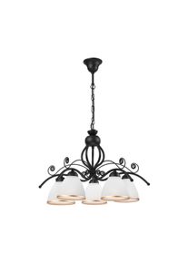 Luster na reťazi RETRO II 5xE27/60W/230V matn&aacute; čierna LM 5.51/czarny mat