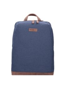 Green Burry GREENBURRY Heren Rugzak 'Derby' blauw denim / bruin One Size