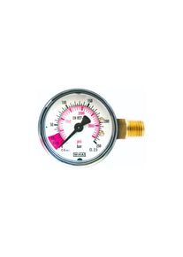 ich-zapfe Inhaltsmanometer mit roten Bereich für CO2-Ende, 1/4" AG