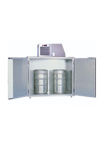 ich-zapfe Vatenkoeler, Biervatenkoeler voor 2 vaten, plaatstaal afgedicht met aluminium-zink blanke lak