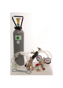 ich-zapfe Accessoireset voor Pygmy dispensersysteem, 1-pijps met vlakke fitting en 2 kg CO2-cilinder