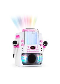 Auna Kara Liquida BT karaoke készülék, fény-show, szökőkút, bluetooth, fehér/rózsaszín