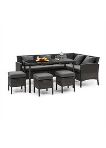 Blumfeldt Titania Dining Lounge Set, kerti ülőgarnitúra készlet, fekete/sötétszürke