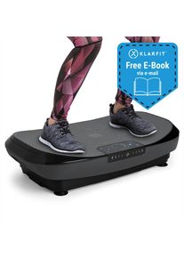Klarfit VIBE 4DX Pro, vibr&aacute;ci&oacute;s tr&eacute;ner, 300 W, 4 &uuml;zemm&oacute;d, 4DX TripleMotor, sz&uuml;rke, fekete