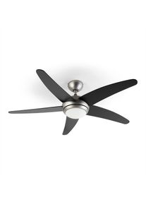 Klarstein Bolero, 2 v 1 stropný ventilátor, 134 cm, svetlo, 55 W, diaľkový ovládač, čierny