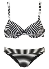 s.Oliver, Damer, Bikini, Sort / Hvid, Størrelse 38