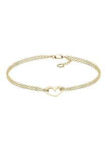 Elli Premium Armband 'Herz' Damen gold Größe 18