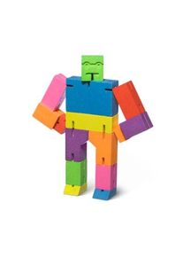Holzfigur Cubebot Bunt