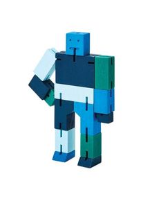 Holzfigur Cubebot Blau