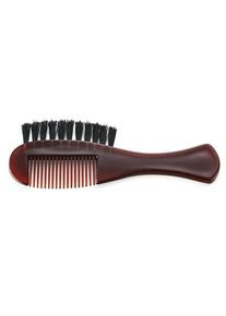 Beard comb with integrated brush