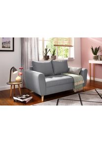 Home Affaire 2-Sitzer »Penelope«, Mit Feiner Steppung Im Skandinavischem Design silberfarben, Größe B/H/T: 160 cm x 90 cm x 92 cm B/H/T: 160 cm x...
