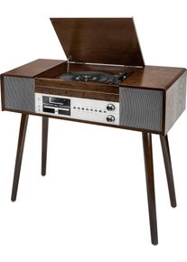 DUAL , Kompaktanlage »NR 60 Nostalgie«, Bluetooth , braun