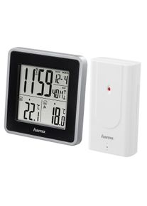 Hama , Wetterstation mit Außensensor, Funk, Innen-/Außentemperatur , schwarz