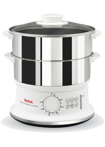Tefal , Dampfgarer »VC1451«, 900 W, Timer und automatische Abschaltung; 24cm Durchmesser , weiß , edelstahlfarben-weiß , Praktischer Dampfkochtopf,...