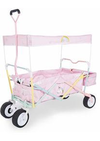 Pinolino® , Bollerwagen »Einhorn mit Bremse«, zusammenfaltbar , rosa
