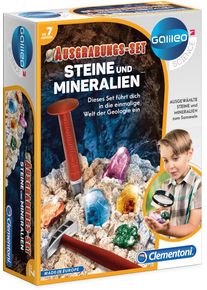 Clementoni® , Experimentierkasten »Galileo Ausgrabungs-Set Steine und Mineralien«, Made in Europe , farblos , 0bis3