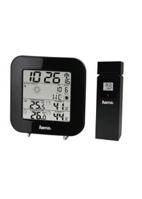Hama , Wetterstation »Mit Funk-Außensensor«, (mit Außensensor), EWS-200, Schwarz , schwarz