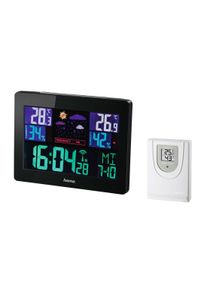 Hama , Wetterstation mit Außensensor, Funk, Innen-/Außentemperatur , schwarz